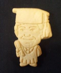 Image of an actual custom cookie of Jake