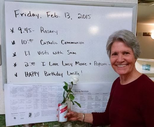 Mom with Grandma Lucille's gift