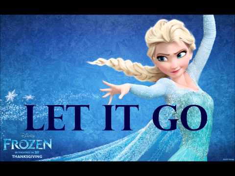 Classic Elsa from the movie Frozen with the words Let It Go