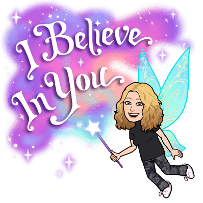 "I believe in you" Bitmoji with a magic wand