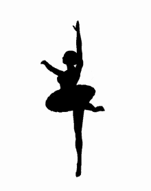 gif silhouette of a spinning ballerina dancer